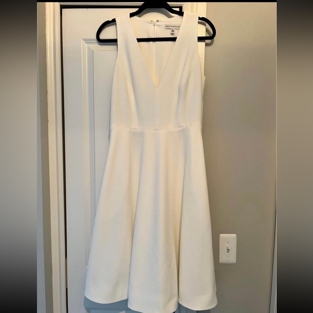 Dress the Population Cream Sleeveless Dress